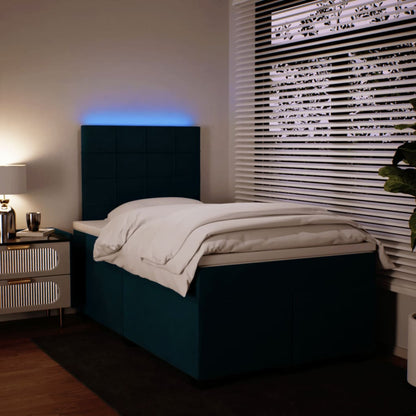 Giroletto a Molle con Materasso Blu 120x200 cm in Velluto