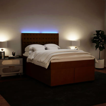 Giroletto a Molle con Materasso Rosa 160x200 cm in Velluto - homemem39