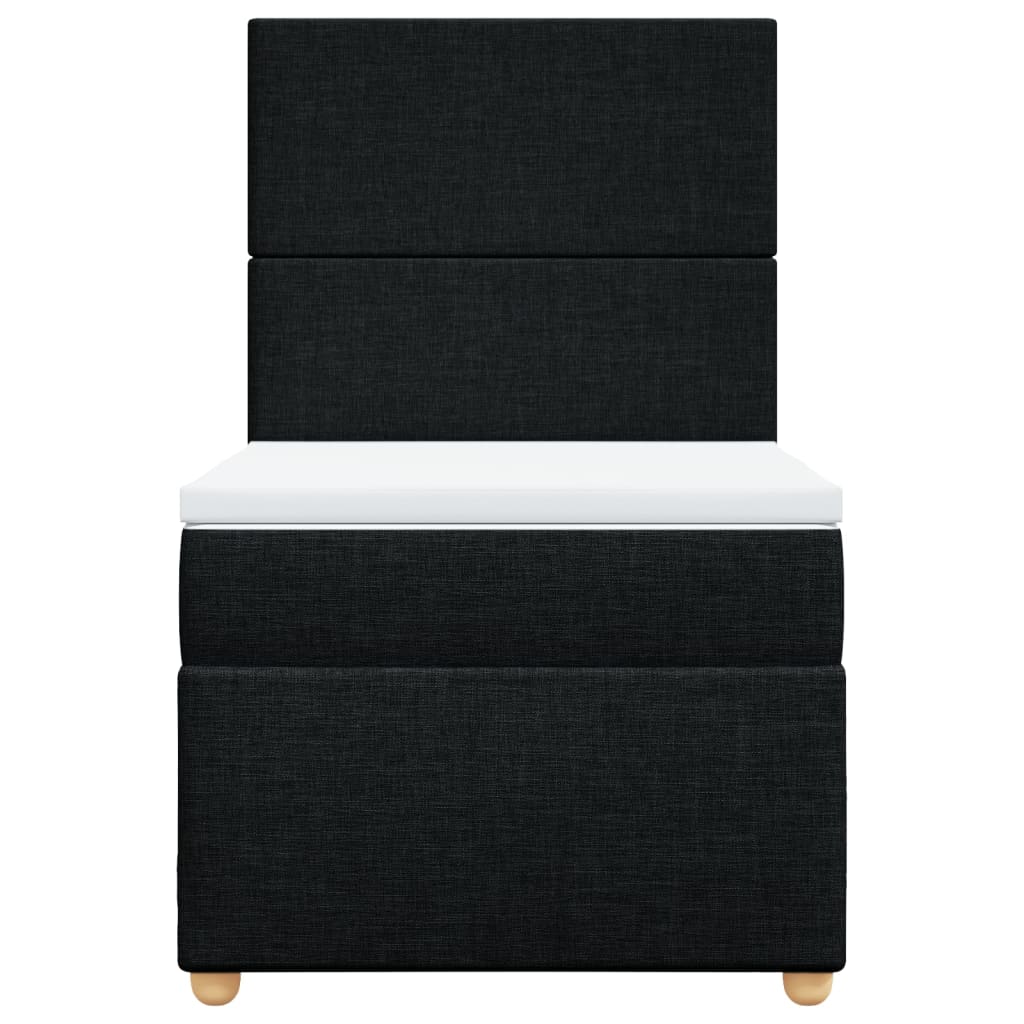 Giroletto a Molle con Materasso Nero 80x200 cm inTessuto