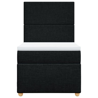 Giroletto a Molle con Materasso Nero 80x200 cm inTessuto