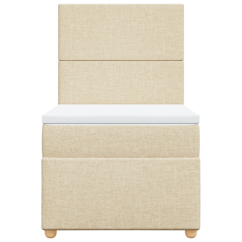 Giroletto a Molle con Materasso Crema 80x200 cm inTessuto - homemem39