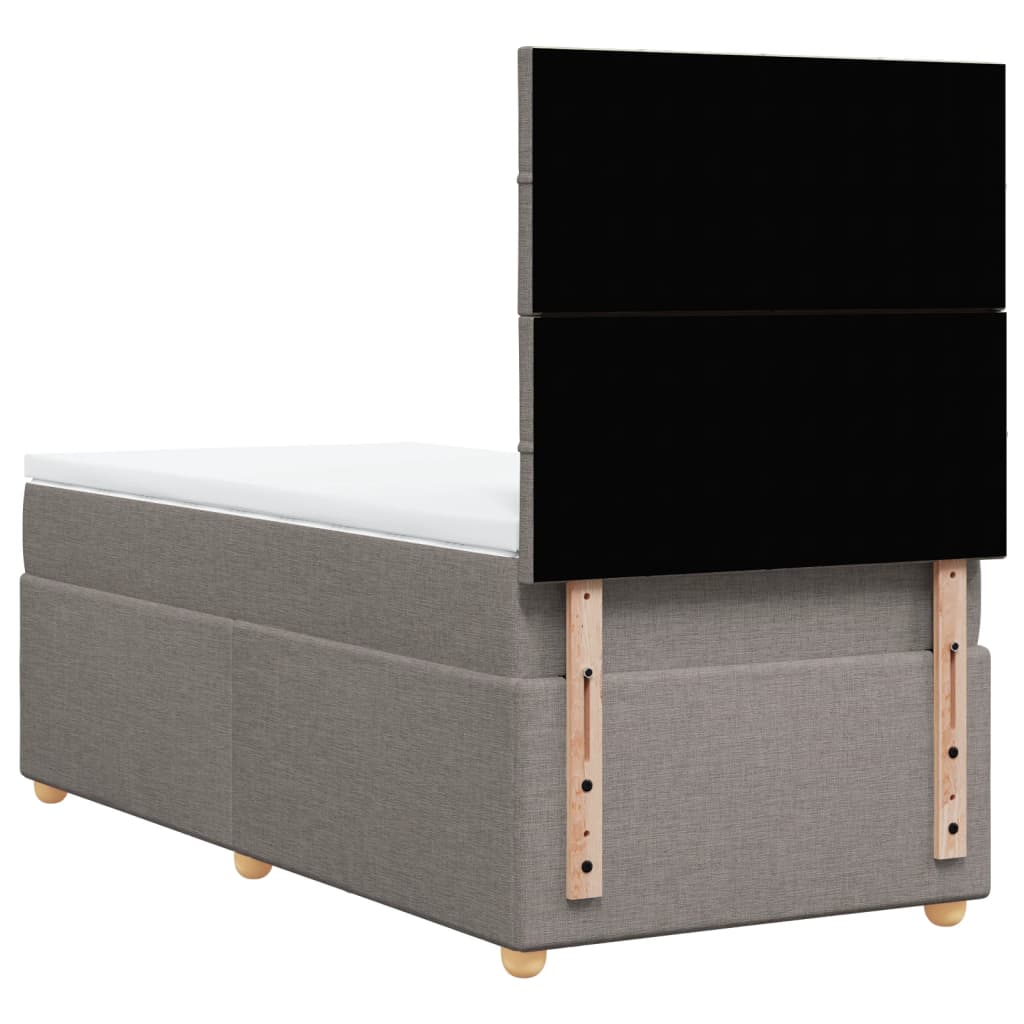 Giroletto a Molle con Materasso Tortora 80x200 cm inTessuto | homemem39