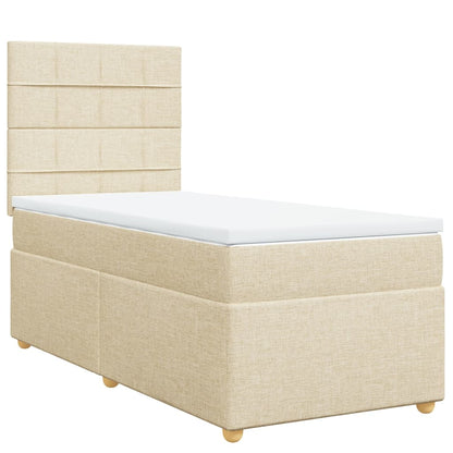Giroletto a Molle con Materasso Crema 80x200 cm inTessuto