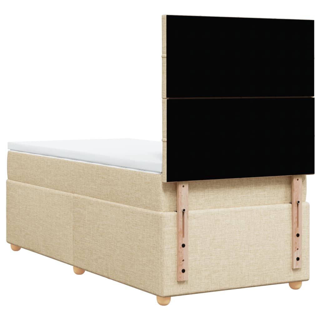 Giroletto a Molle con Materasso Crema 80x200 cm inTessuto