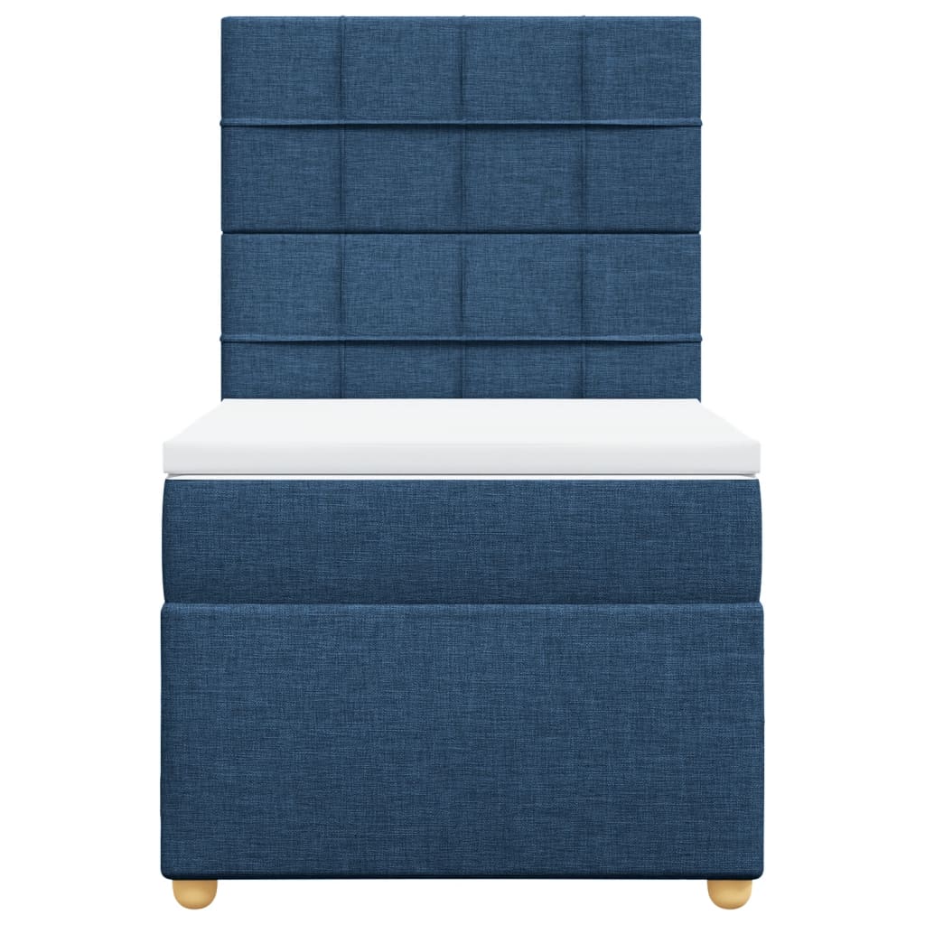 Giroletto a Molle con Materasso Blu 80x200 cm inTessuto