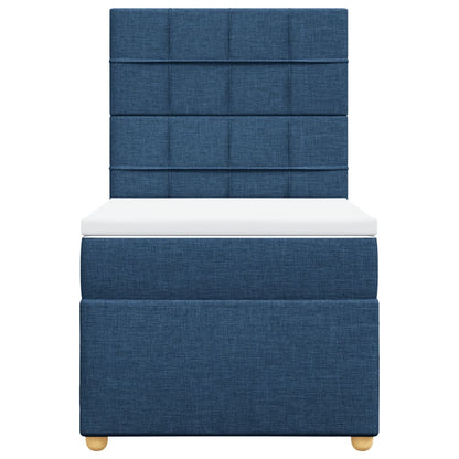 Giroletto a Molle con Materasso Blu 80x200 cm inTessuto