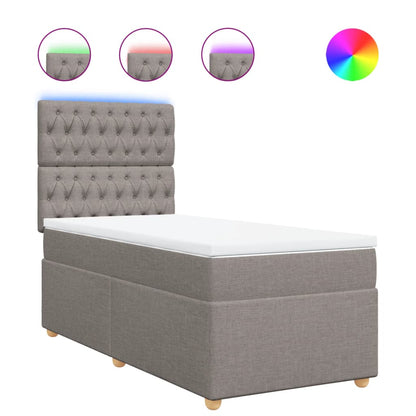 Giroletto a Molle con Materasso Tortora 80x200 cm inTessuto | homemem39