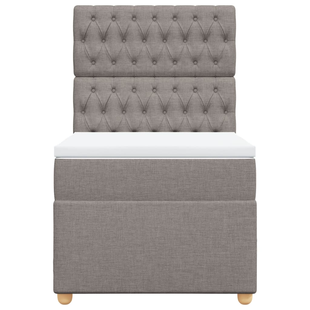 Giroletto a Molle con Materasso Tortora 80x200 cm inTessuto | homemem39