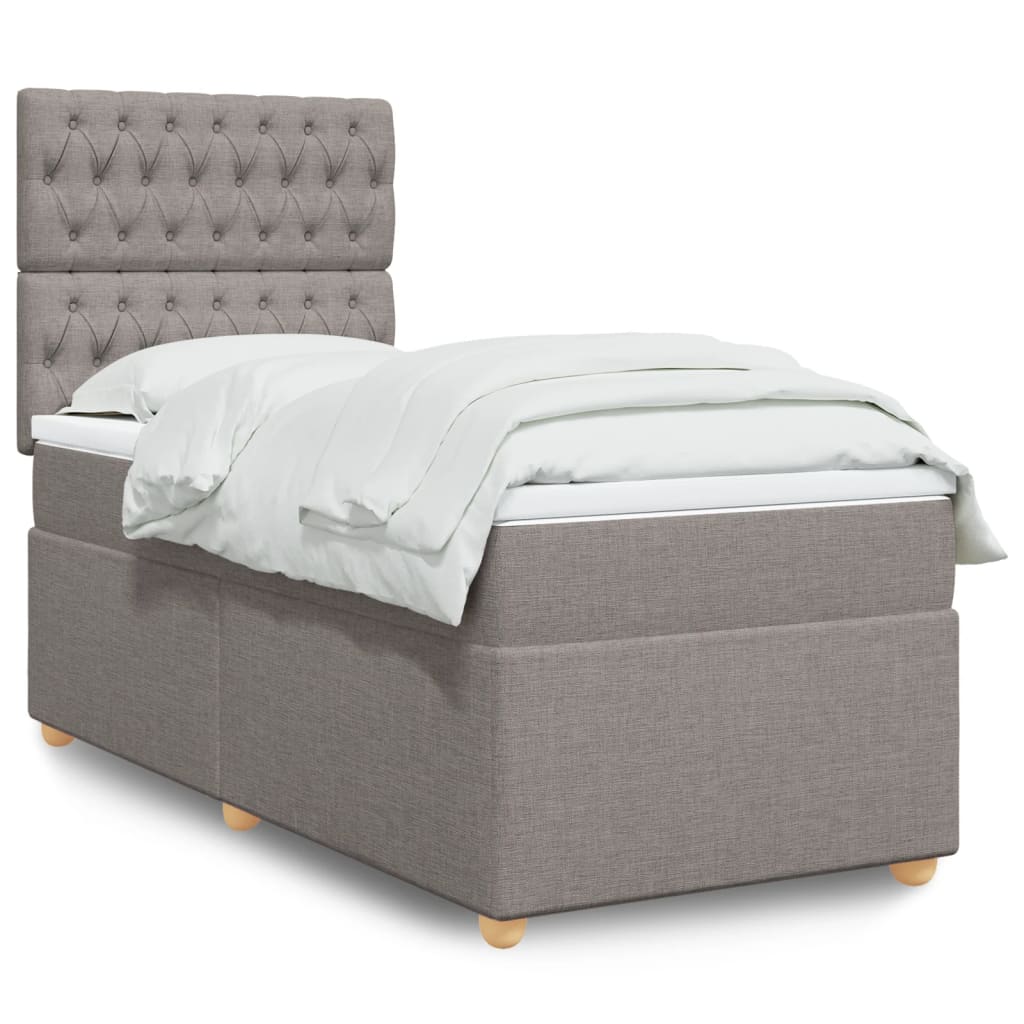 Giroletto a Molle con Materasso Tortora 80x200 cm inTessuto | homemem39