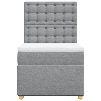 Giroletto a Molle con Materasso Grigio Chiaro 80x200 cm Tessuto - homemem39