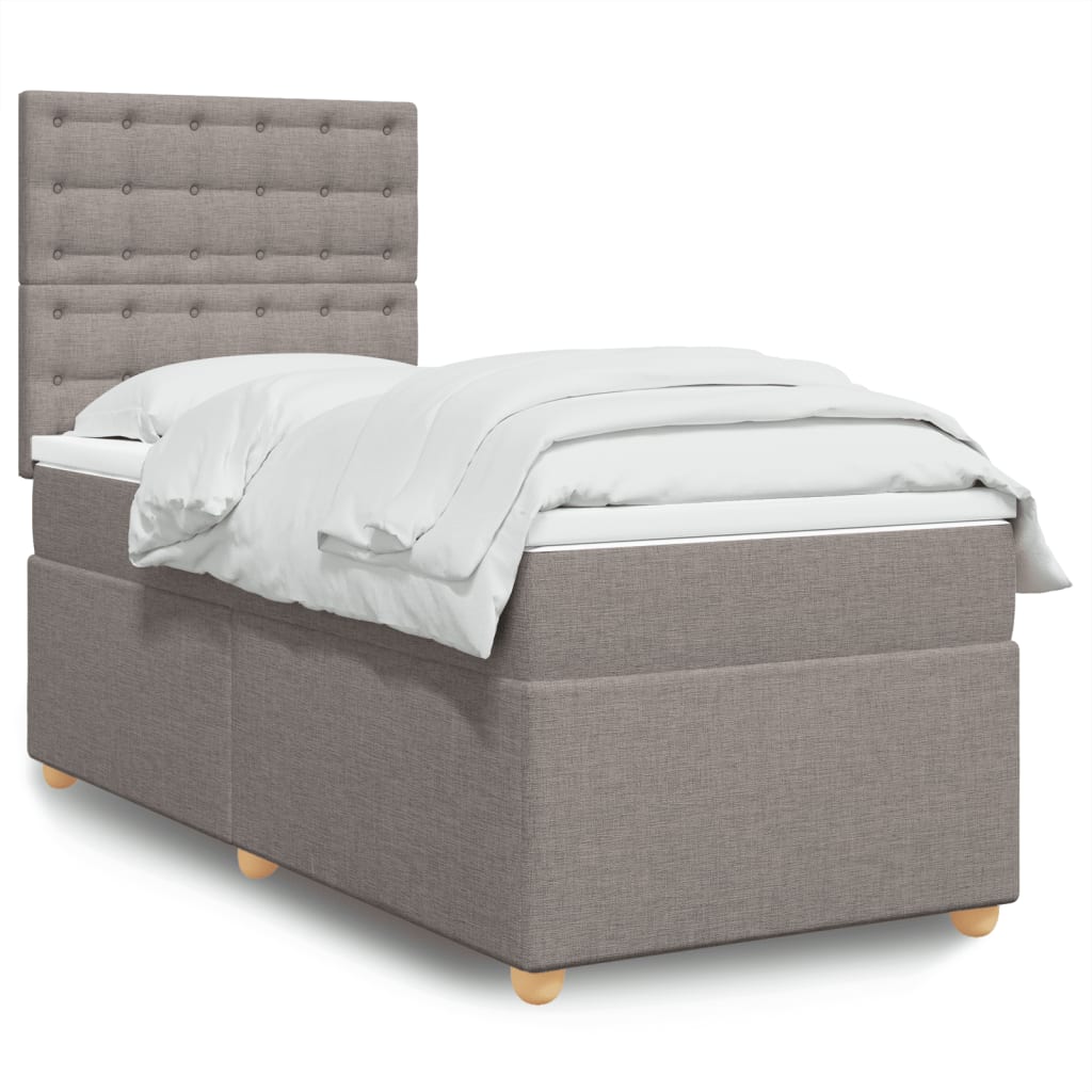 Giroletto a Molle con Materasso Tortora 80x200 cm inTessuto | homemem39