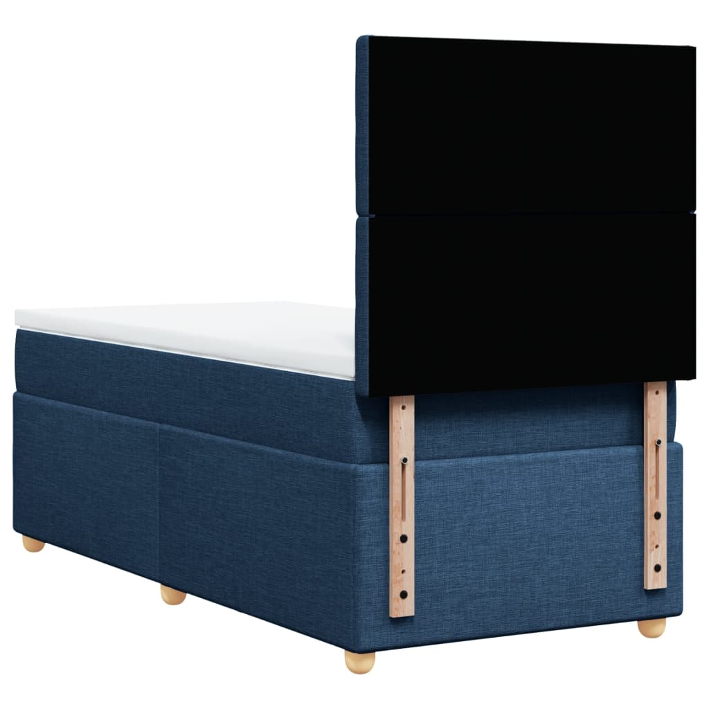 Giroletto a Molle con Materasso Blu 80x200 cm inTessuto
