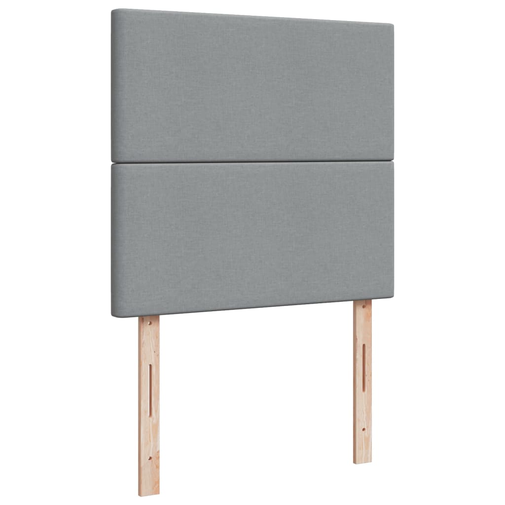 Giroletto a Molle con Materasso Grigio Chiaro 90x190 cm Tessuto