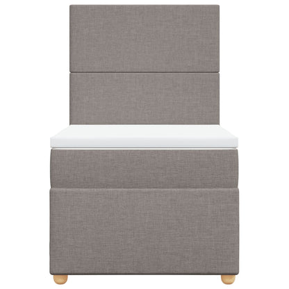 Giroletto a Molle con Materasso Tortora 90x190 cm in Tessuto