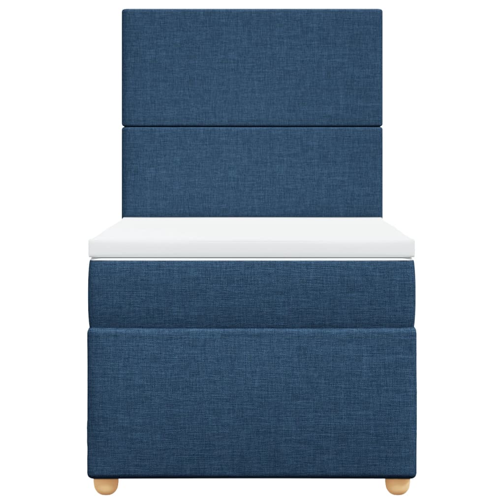 Giroletto a Molle con Materasso Blu 90x190 cm in Tessuto