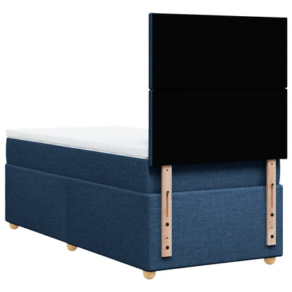 Giroletto a Molle con Materasso Blu 90x190 cm in Tessuto