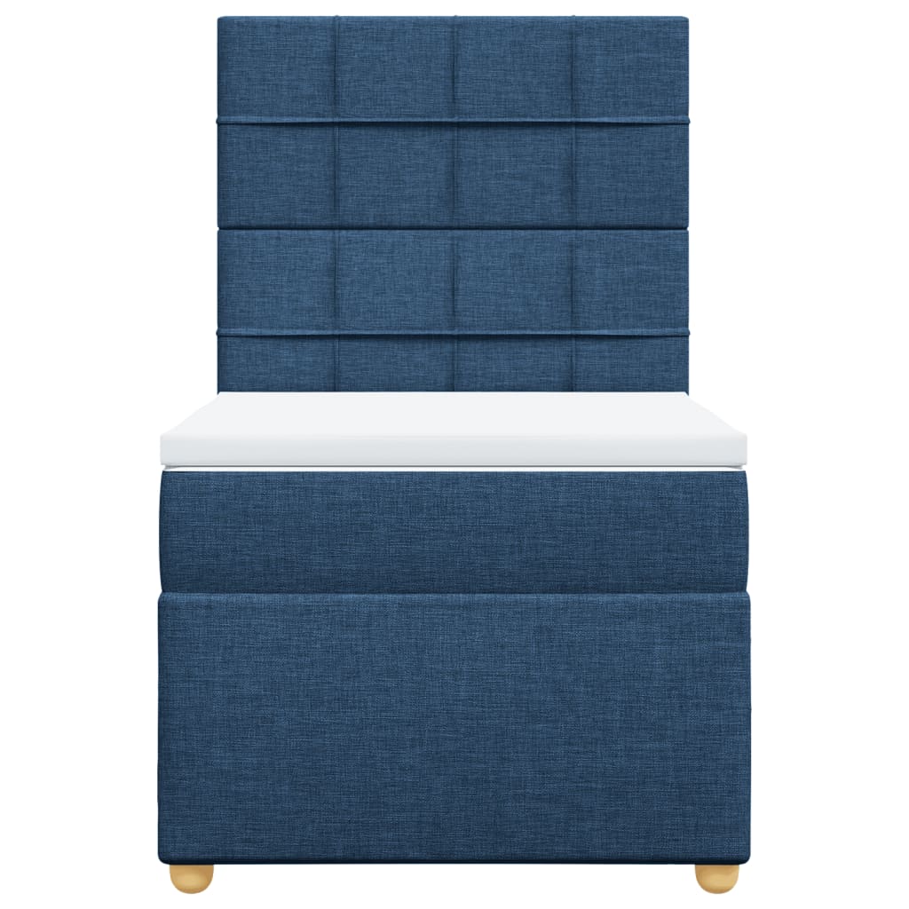 Giroletto a Molle con Materasso Blu 90x190 cm in Tessuto