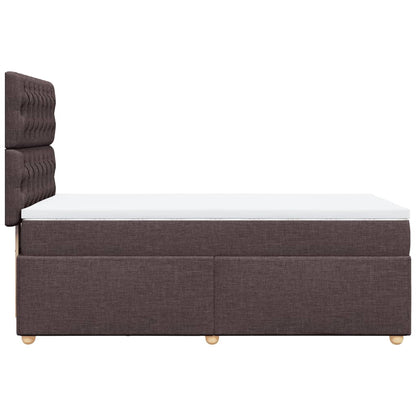 Giroletto a Molle con Materasso Marrone Scuro 90x190cm Tessuto | homemem39