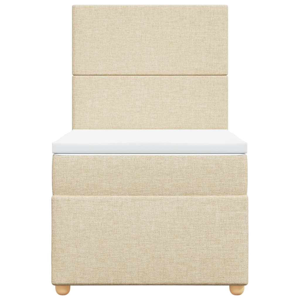 Giroletto a Molle con Materasso Crema 90x200 cm inTessuto - homemem39