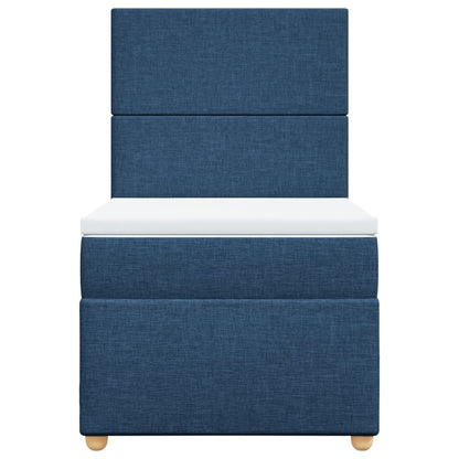 Giroletto a Molle con Materasso Blu 90x200 cm inTessuto