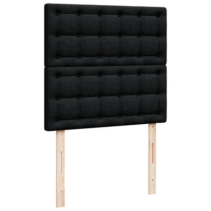 Giroletto a Molle con Materasso Nero 90x200 cm in Tessuto - homemem39