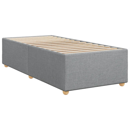 Giroletto a Molle con Materasso Grigio Chiaro100x200 cm Tessuto