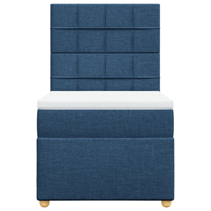 Giroletto a Molle con Materasso Blu 100x200 cm in Tessuto