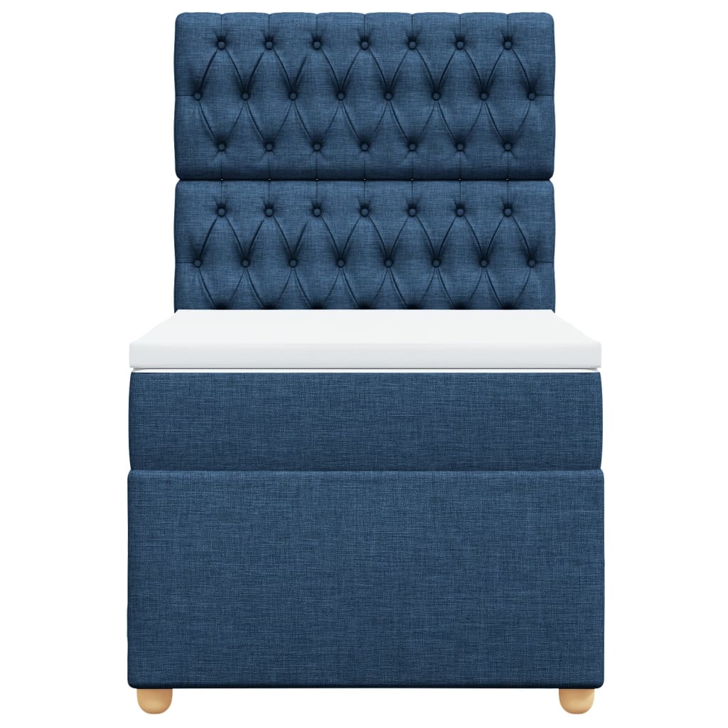 Giroletto a Molle con Materasso Blu 100x200 cm in Tessuto