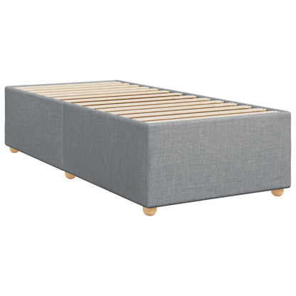 Giroletto a Molle con Materasso Grigio Chiaro100x200 cm Tessuto