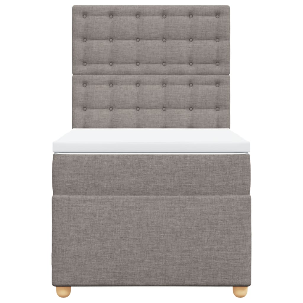 Giroletto a Molle con Materasso Tortora 100x200 cm in Tessuto - homemem39