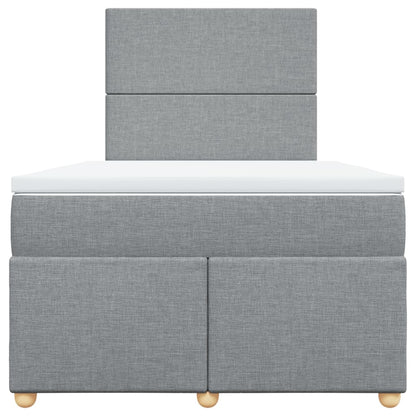 Giroletto a Molle con Materasso Grigio Chiaro 120x190cm Tessuto - homemem39