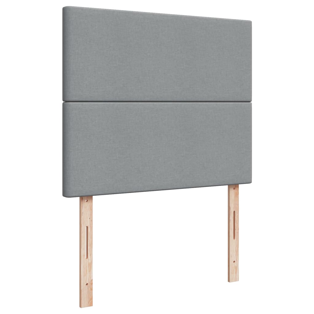 Giroletto a Molle con Materasso Grigio Chiaro 120x190cm Tessuto - homemem39