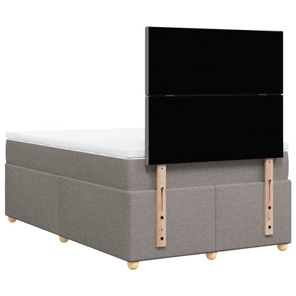 Giroletto a Molle con Materasso Tortora 120x190 cm in Tessuto