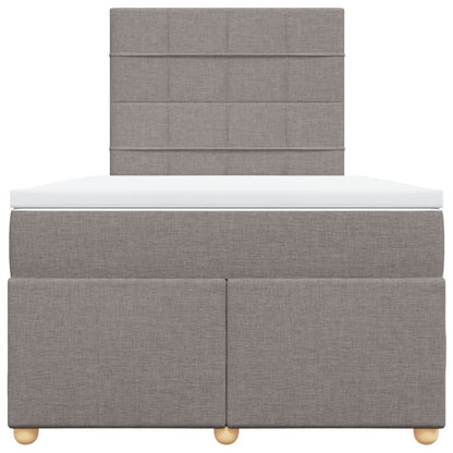 Giroletto a Molle con Materasso Tortora 120x190 cm in Tessuto