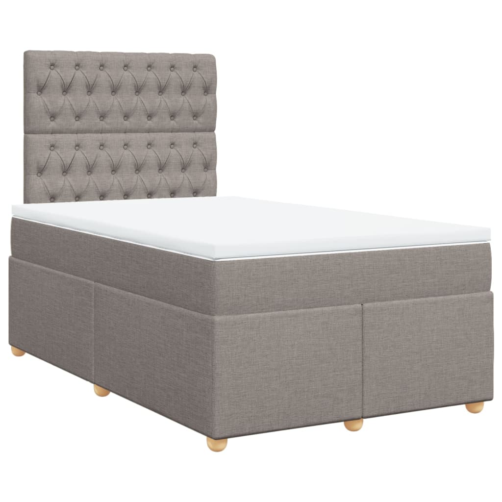 Giroletto a Molle con Materasso Tortora 120x190 cm in Tessuto