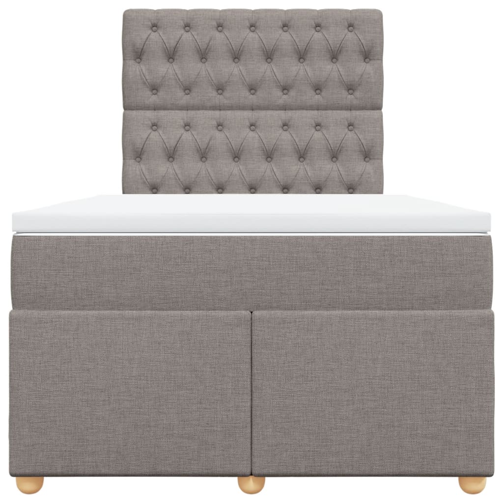 Giroletto a Molle con Materasso Tortora 120x190 cm in Tessuto