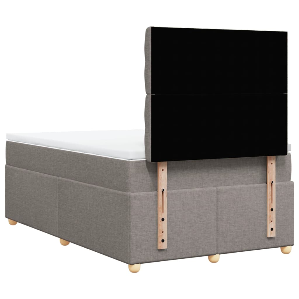 Giroletto a Molle con Materasso Tortora 120x190 cm in Tessuto