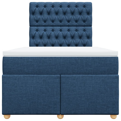 Giroletto a Molle con Materasso Blu 120x190 cm in Tessuto