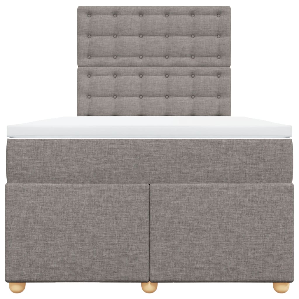 Giroletto a Molle con Materasso Tortora 120x190 cm in Tessuto