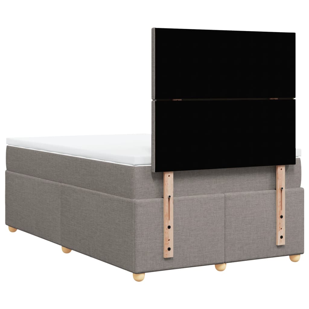 Giroletto a Molle con Materasso Tortora 120x200 cm in Tessuto | homemem39