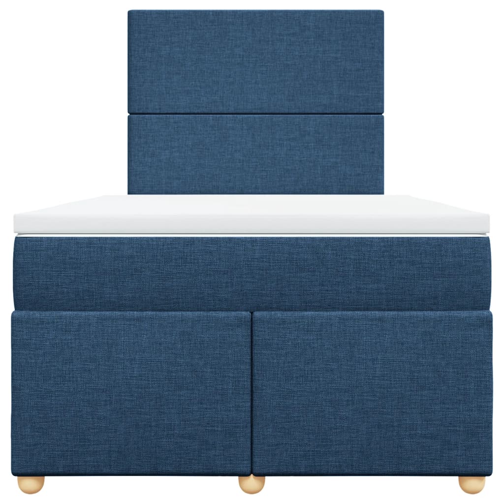 Giroletto a Molle con Materasso Blu 120x200 cm in Tessuto
