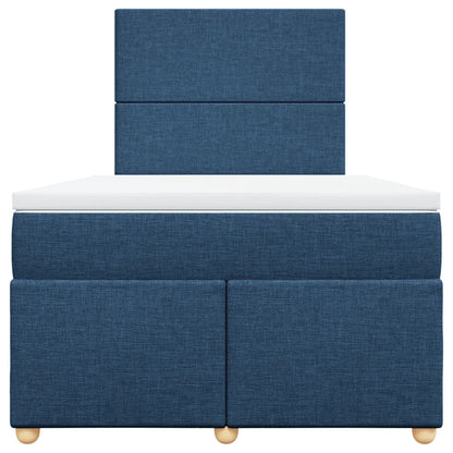 Giroletto a Molle con Materasso Blu 120x200 cm in Tessuto
