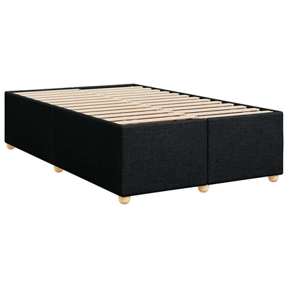 Giroletto a Molle con Materasso Nero 120x200 cm in Tessuto