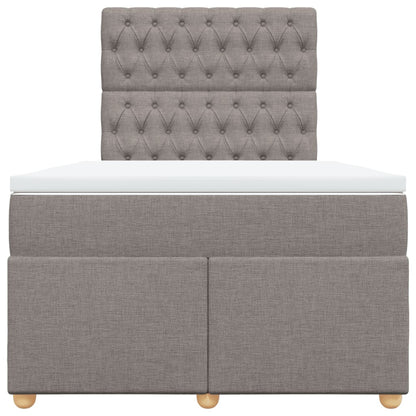 Giroletto a Molle con Materasso Tortora 120x200 cm in Tessuto | homemem39