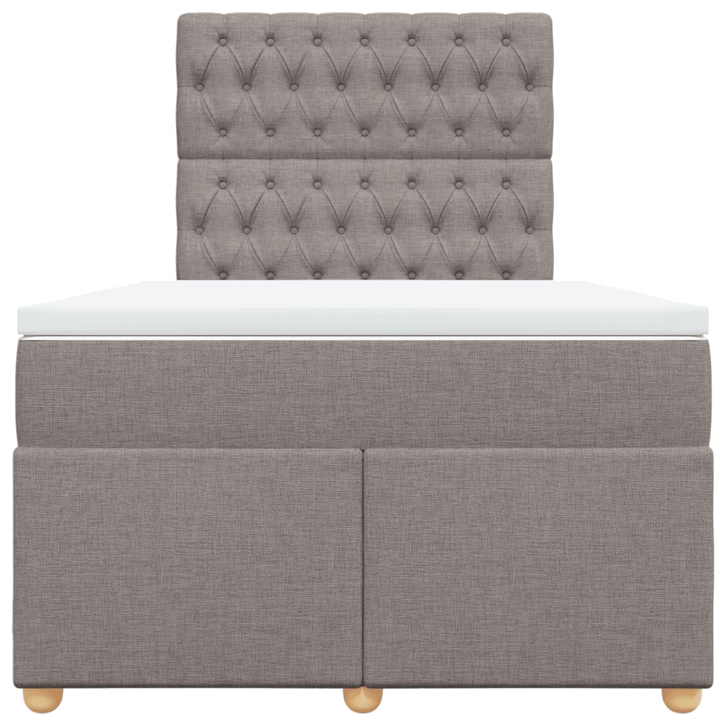 Giroletto a Molle con Materasso Tortora 120x200 cm in Tessuto