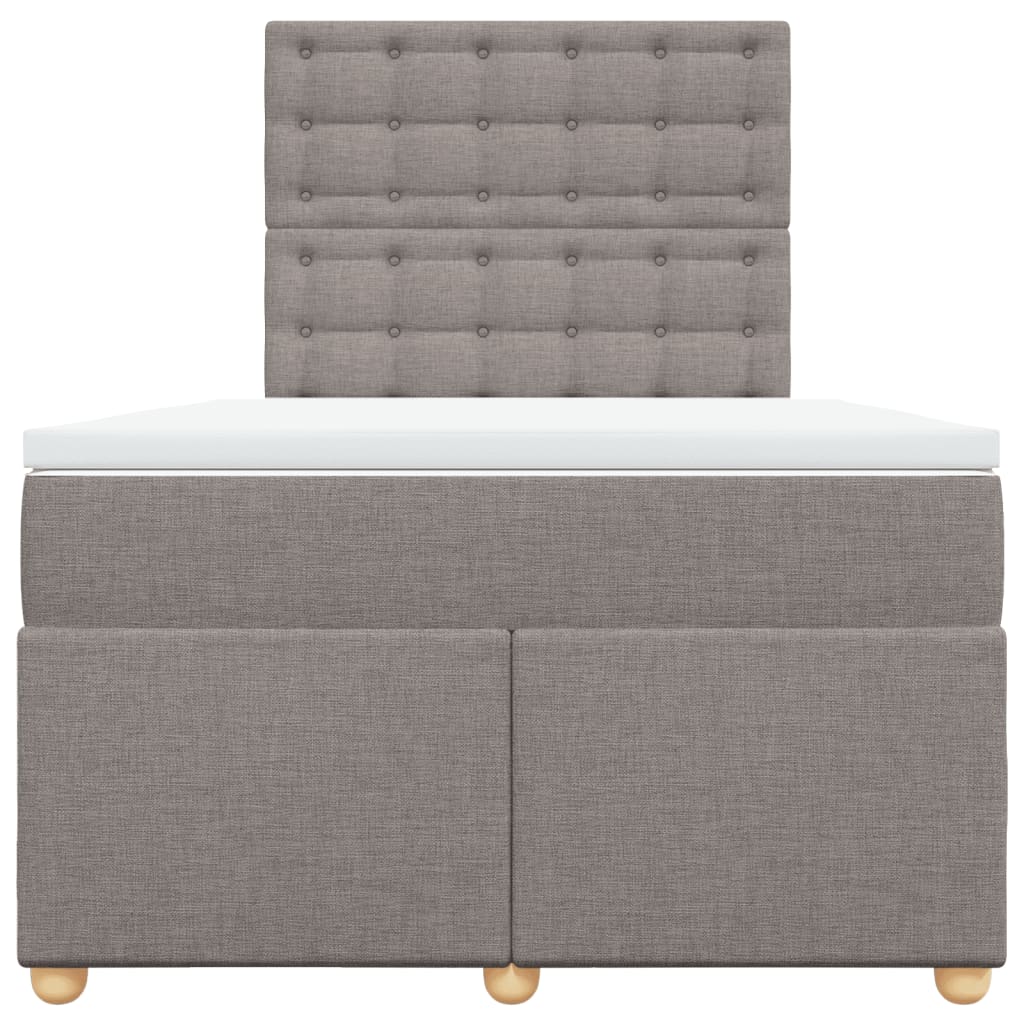 Giroletto a Molle con Materasso Tortora 120x200 cm in Tessuto