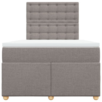 Giroletto a Molle con Materasso Tortora 120x200 cm in Tessuto