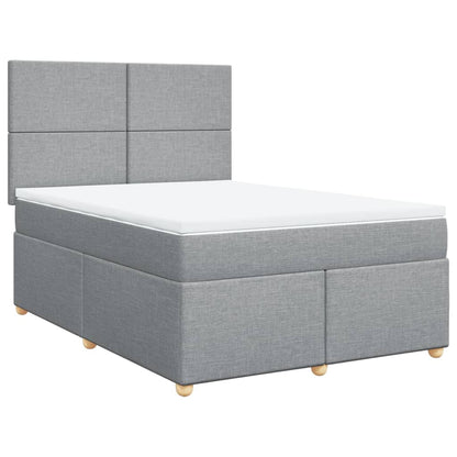 Giroletto a Molle con Materasso Grigio Chiaro 140x190cm Tessuto | homemem39