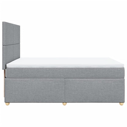 Giroletto a Molle con Materasso Grigio Chiaro 140x190cm Tessuto | homemem39