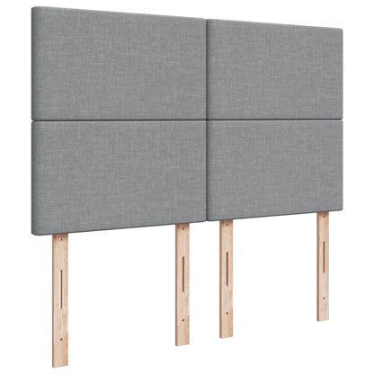 Giroletto a Molle con Materasso Grigio Chiaro 140x190cm Tessuto | homemem39